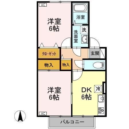 ウェンディハウスB 205号室 間取り