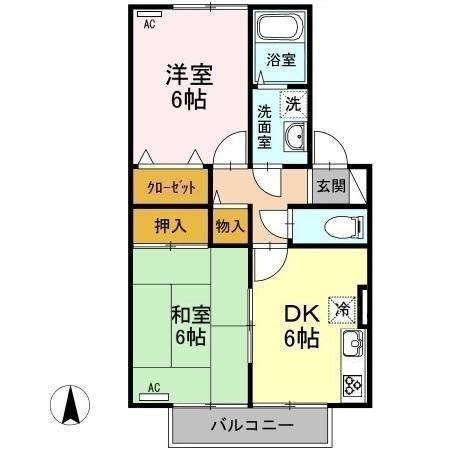 ウェンディハウスB 205号室 間取り