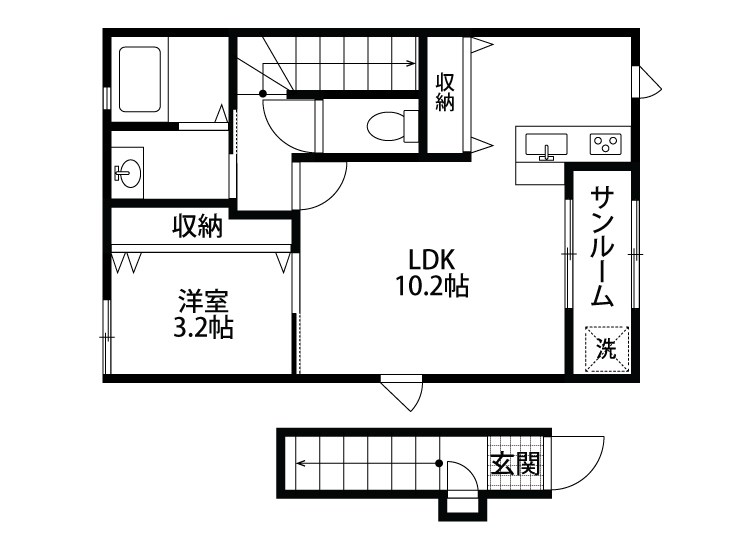 CASA LIBERTA Ⅰ 203号室 間取り