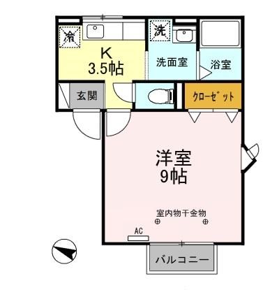 モア・紫竹 207号室 間取り
