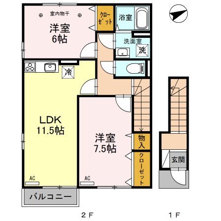 ウィローアベニュー 201号室 間取り