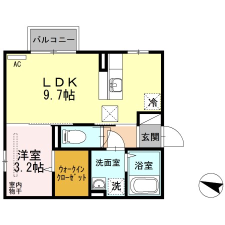 ラ・ランド浜谷A 間取り図