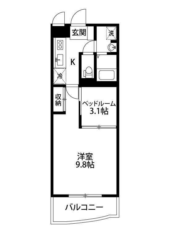 ウッドソレル 102号室 間取り