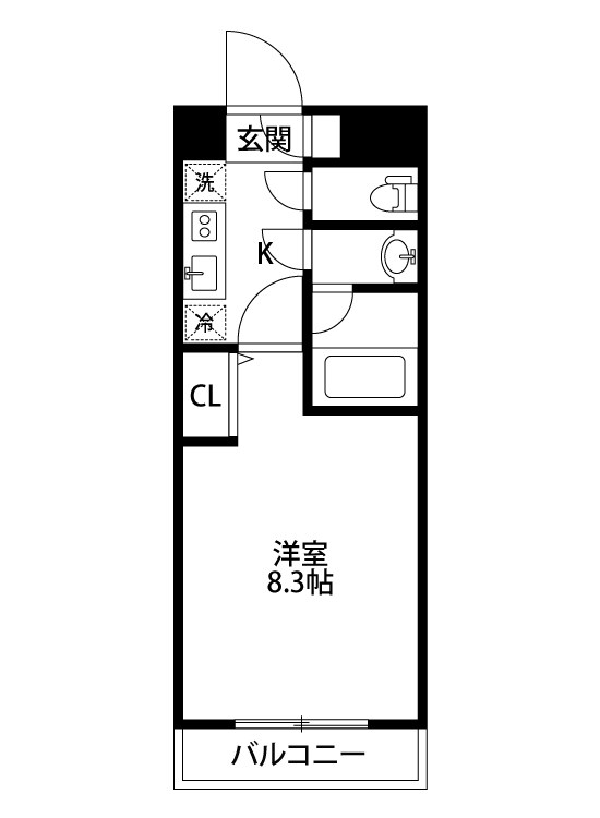 BUENA川端町４丁目弐番館 502号室 間取り