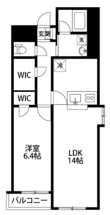 エトワール中央インター 106号室 間取り