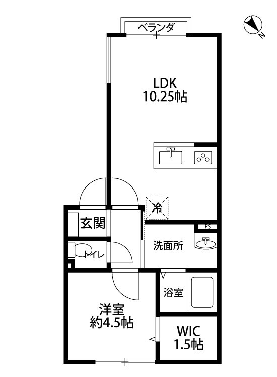 ハーバーテラス 102号室 間取り