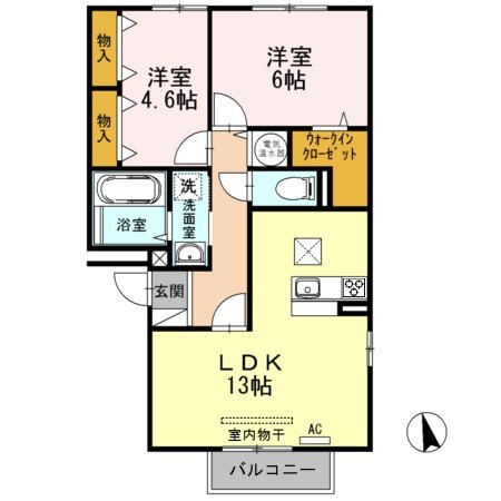 エミネンス　A 205号室 間取り