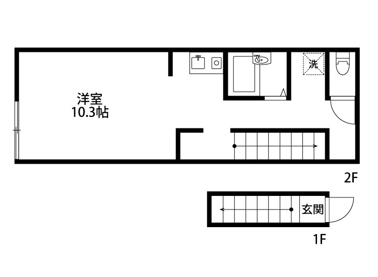 コニファー西大畑 201号室 間取り