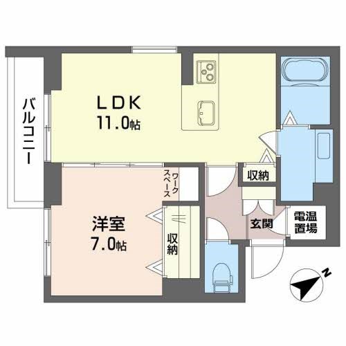 シャーメゾンブリリオン 101号室 間取り