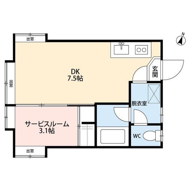 フレンド沼垂 B203号室 間取り
