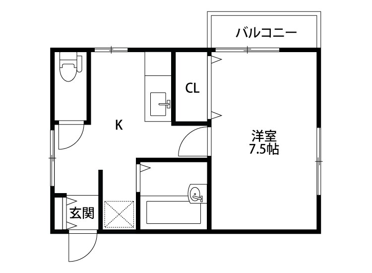 ラールフレーズ 102号室 間取り