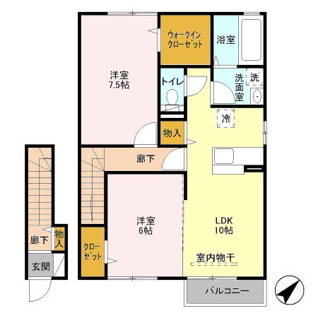 アトリオ青山　B 202号室 間取り
