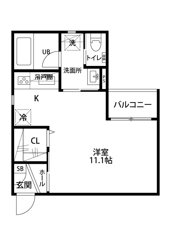 うらら学校町 105号室 間取り