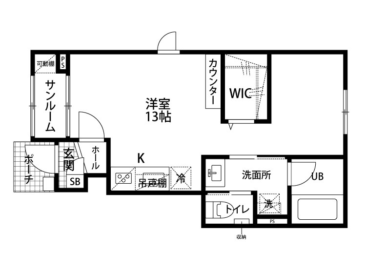グローリッジ燕 101号室 間取り
