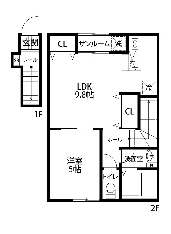 シュアネスⅢ 206号室 間取り
