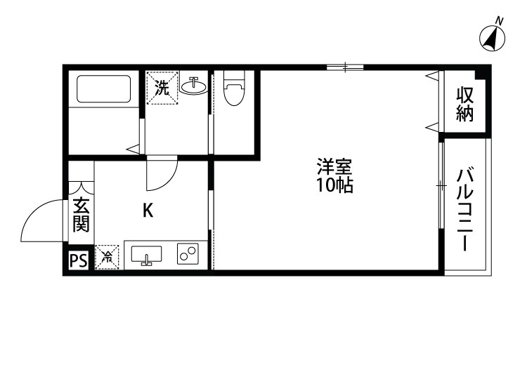 スリークォーターハウス女池 202号室 間取り