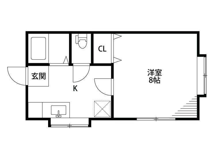 ポケットハウス 202号室 間取り