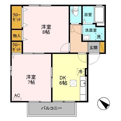 ハピネスクローバー 101号室 間取り