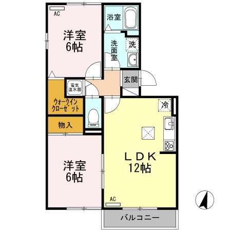 ロイヤルタウン松崎 A105号室 間取り