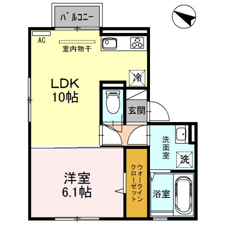ボヌール　A 202号室 間取り