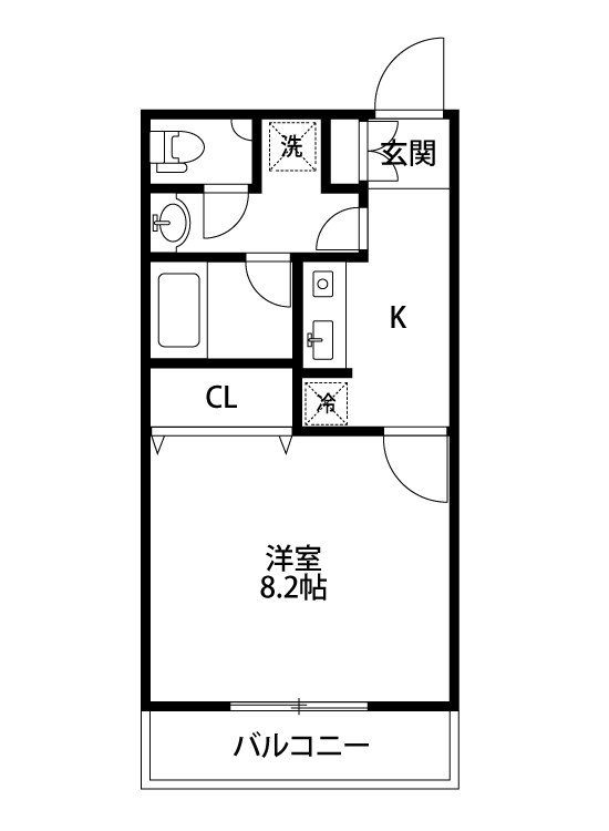 BUENA川端町４丁目弐番館 801号室 間取り
