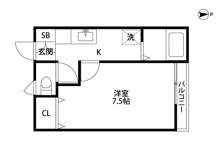 ポートヴィラ 203号室 間取り