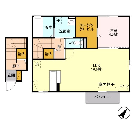 サンロイヤル　B 202号室 間取り