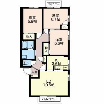 アウトリガーポイントA 102号室 間取り