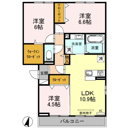 ロイヤルガーデンコート新和A 306号室 間取り