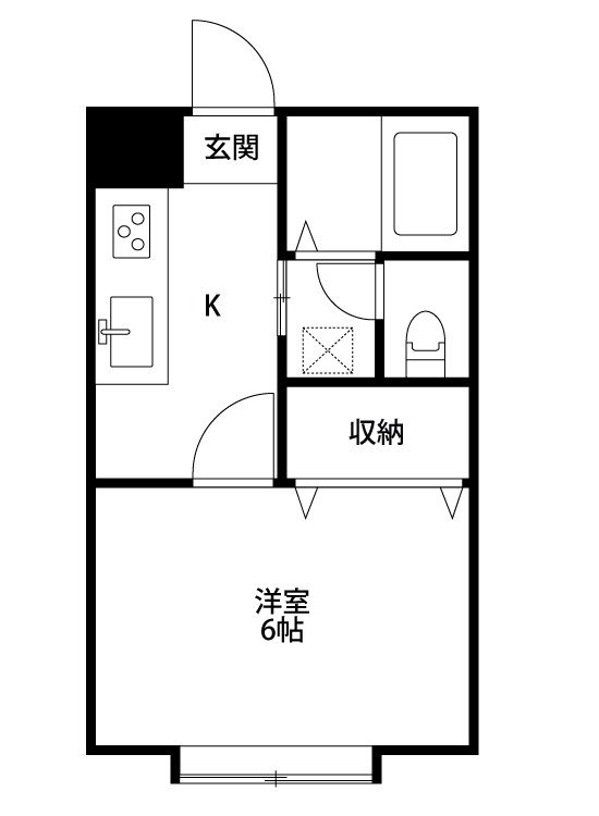 ファーストクラス県立大学前 201号室 間取り