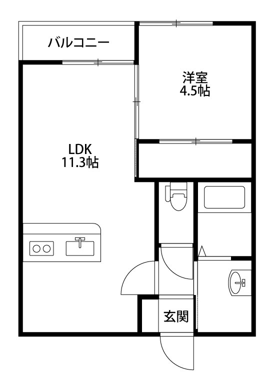 UTTA　BRAND　KOBARINOKI 202号室 間取り