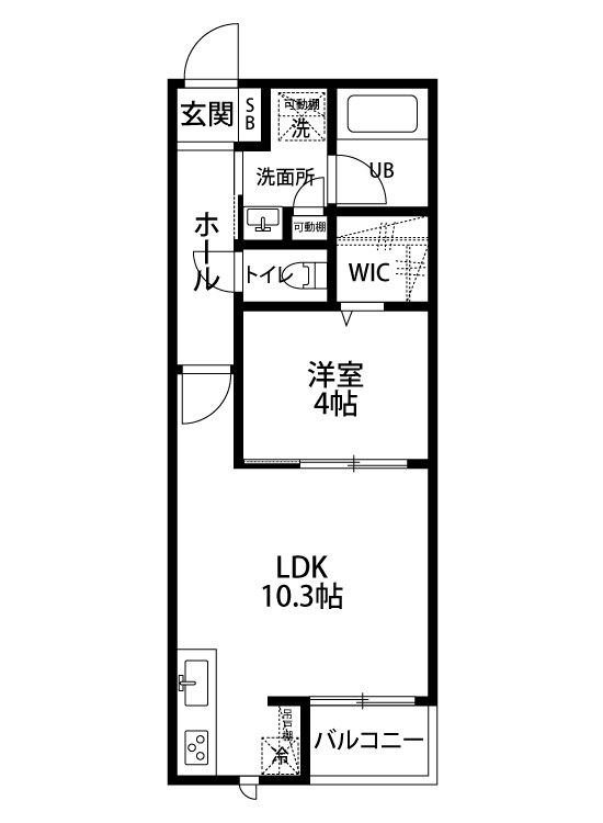ベレーザ美の里 202号室 間取り