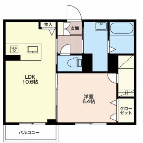 シャーメゾン女池上山 306号室 間取り