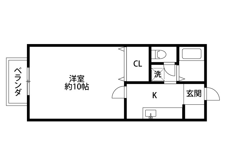 グランディール96 201号室 間取り