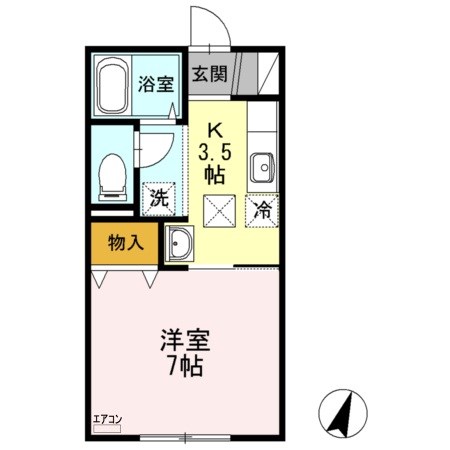 エレーネ花園 203号室 間取り