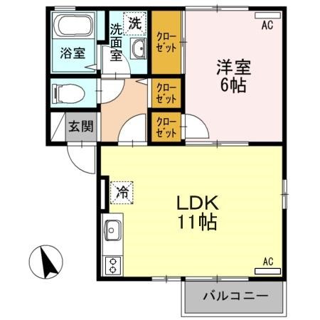 サンモール・カナ 202号室 間取り
