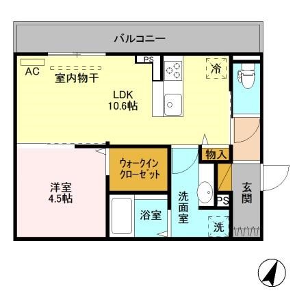 フォルテアA 305号室 間取り
