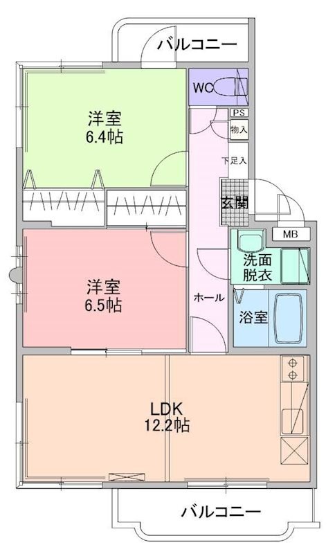 アクティブ 206号室 間取り