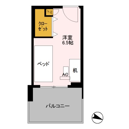 ロイヤルパークスER万代　Share万代 202D号室 間取り