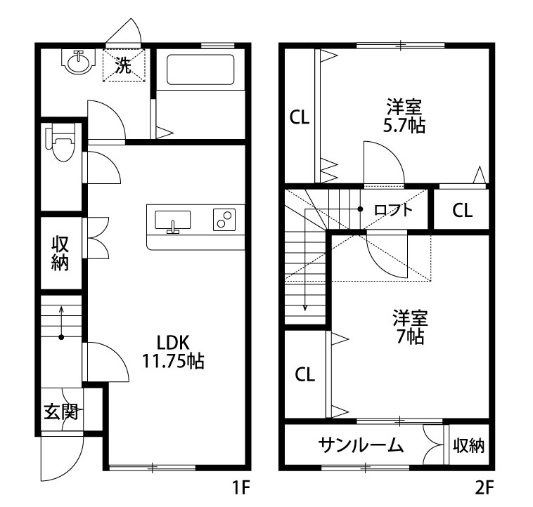 ル・プラージュA 4号室 間取り