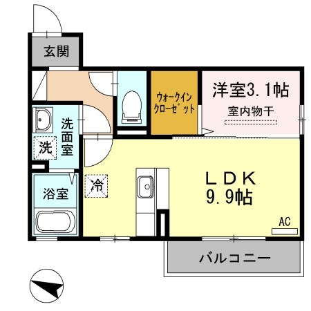 グランジェロ 302号室 間取り