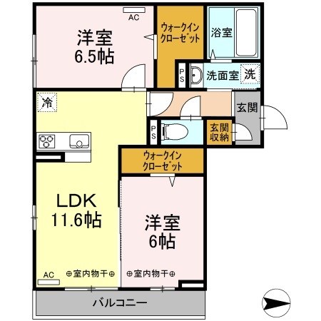 カーサコラゾン 203号室 間取り