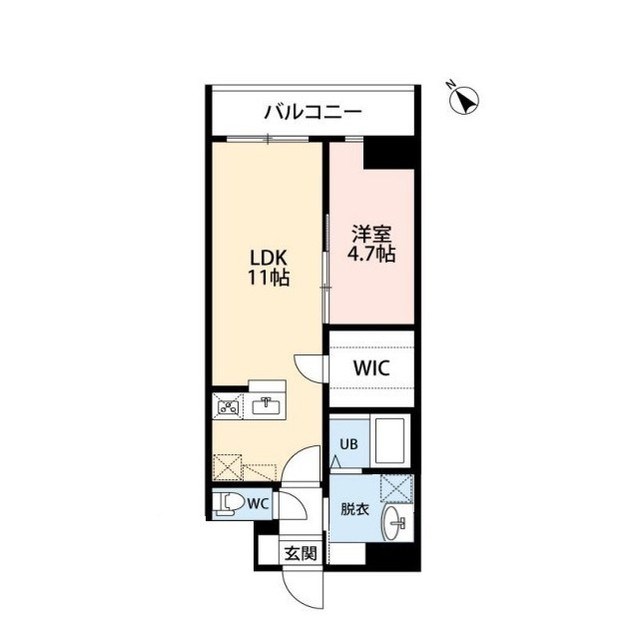 リベラ上大川前 303号室 間取り