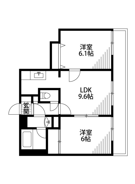 アクシス駅南ウエスト 602号室 間取り