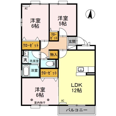 プリモディーネ  A305号室 間取り