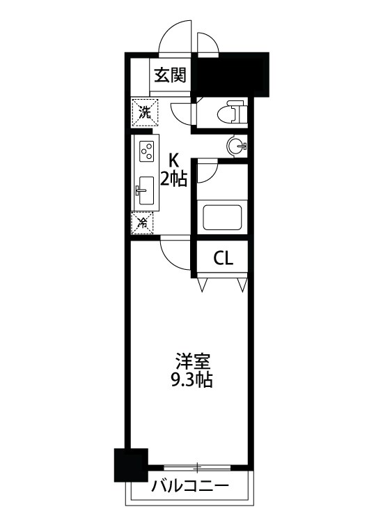 Fiel白山公園 506号室 間取り