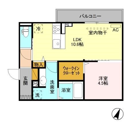 フォルテアA 206号室 間取り