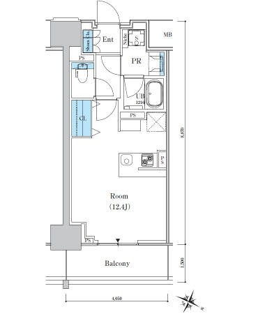 ロイヤルパークスER万代 間取り図