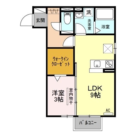 ロベール空港西 103号室 間取り