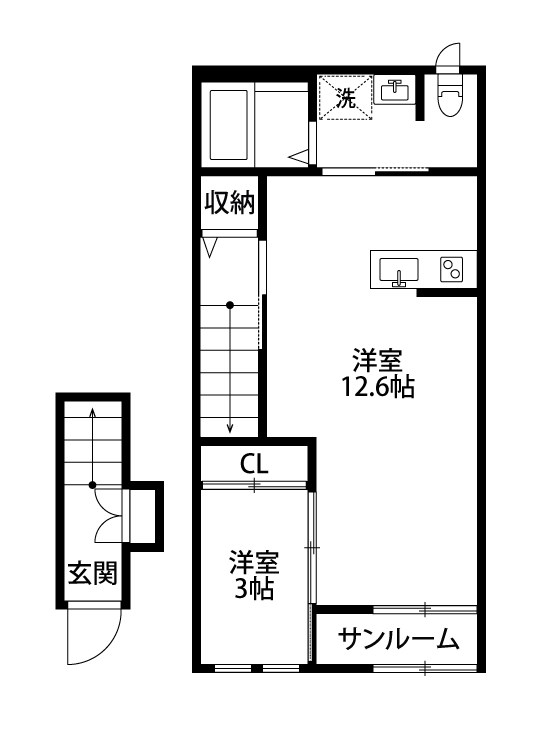 グランヴィアⅢ 203号室 間取り